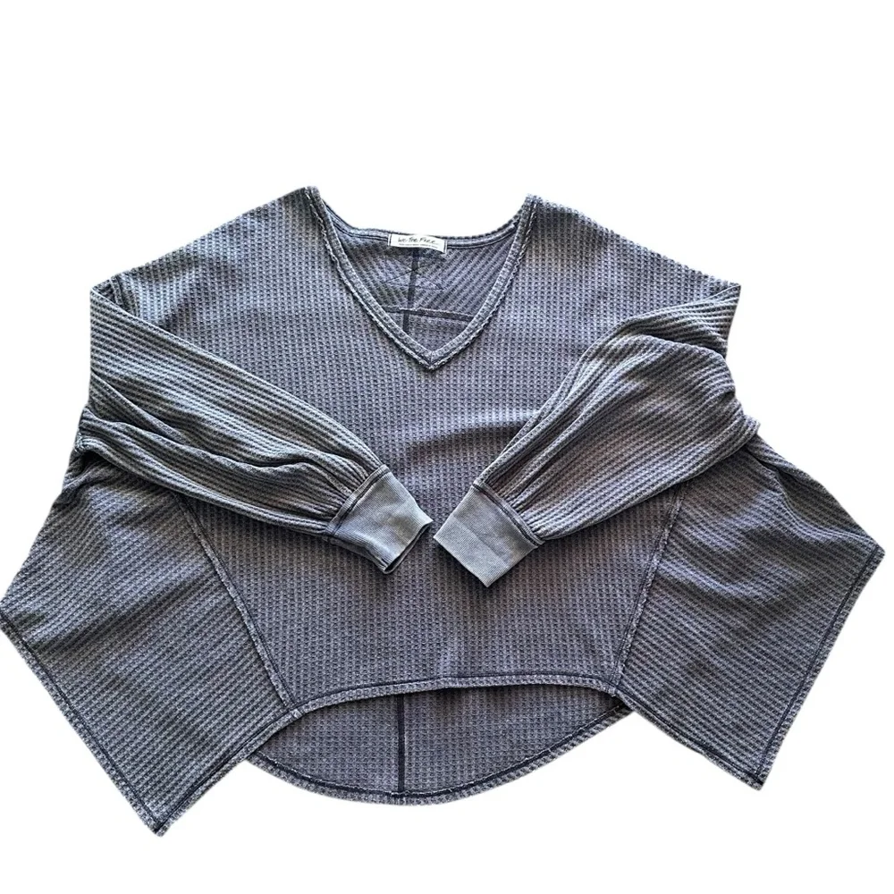 We The Free Coraline Thermal Long Sleeve Top Gray Size S